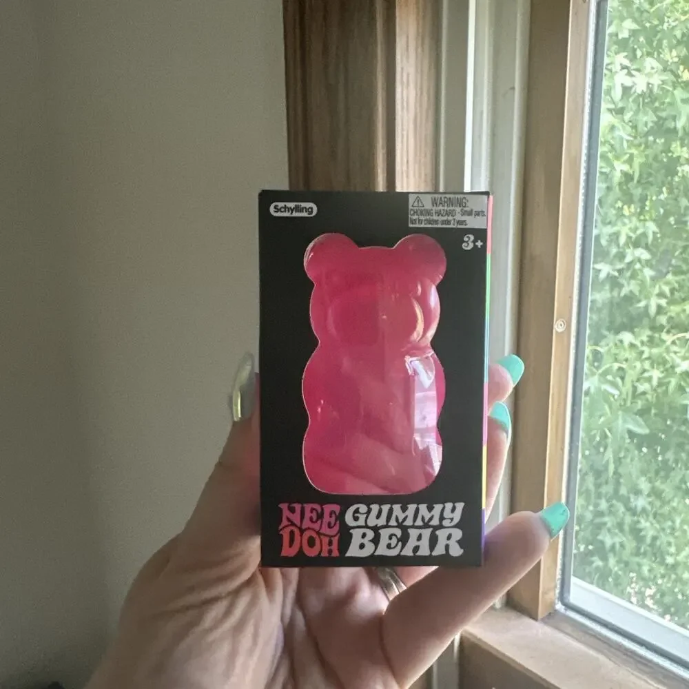 Schylling Nee Doh Needoh Gummy Bear Squishy Toy Brand New Authentic Pink